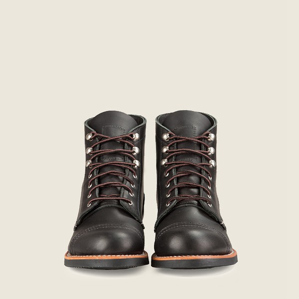 Red Wing Heritage Boots Black - Womens Iron Ranger - Short Boundary Leather - 2457-KRFBZ